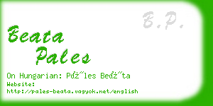 beata pales business card